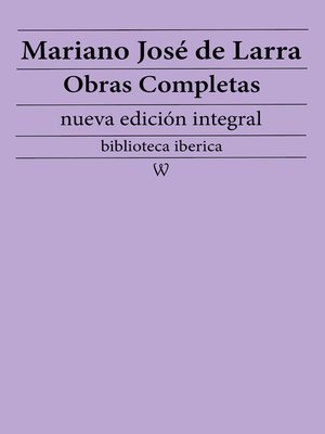 cover image of Mariano José de Larra Obras completas